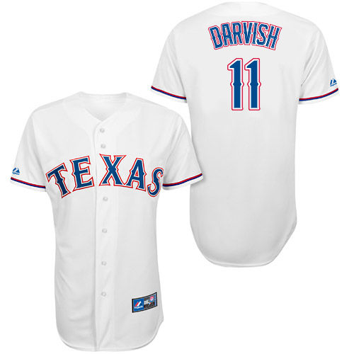 Yu Darvish #11 Youth Baseball Jersey-Texas Rangers Authentic Home White Cool Base MLB Jersey